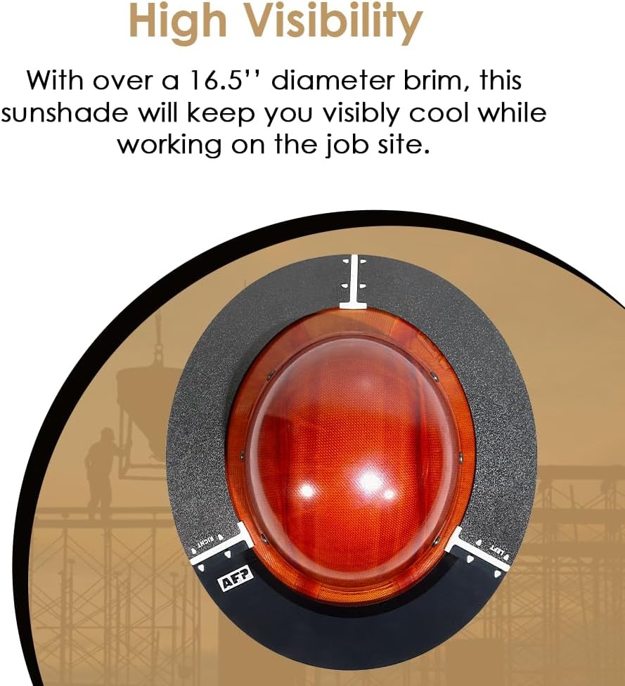 Full Brim Tinted Smoke Polyurethane Plastic Sun Shield Hard Hat Visor Standard B