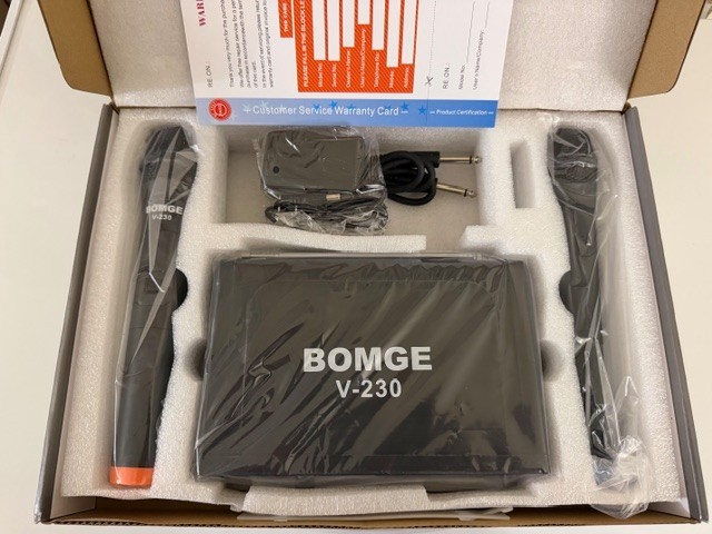 BOMGE V-230 2 Channel Wireless Handheld Microphone –Digital Modulation, Noise CL