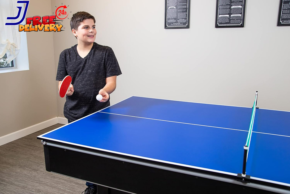 7 Foot Pool Table with Table Tennis Top Space Saving Ping Pong & Pool Table Comb