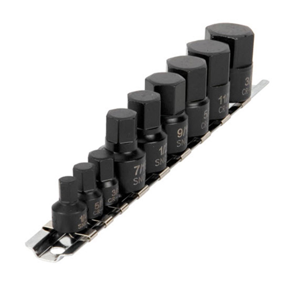 Performance Tool Impact SAE Hex Bit Socket Set - 9-Piece W38963