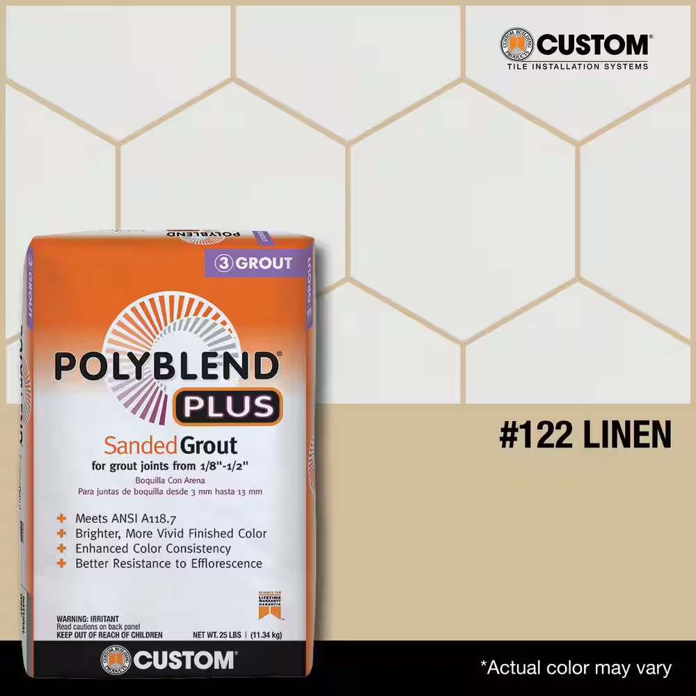 Polyblend plus #122 Linen 1 Lb. Sanded Grout