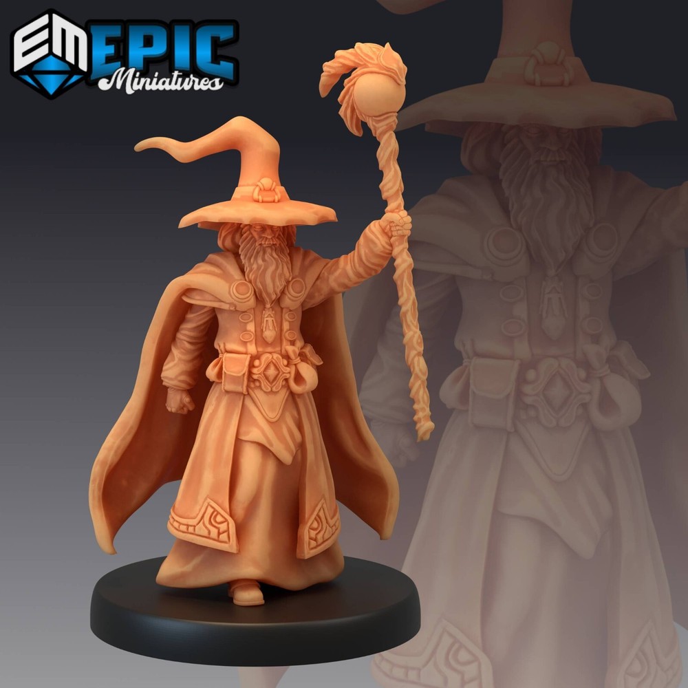 Wizard D&D Miniature - Dungeons & Dragons - Ready for Your Campaign!