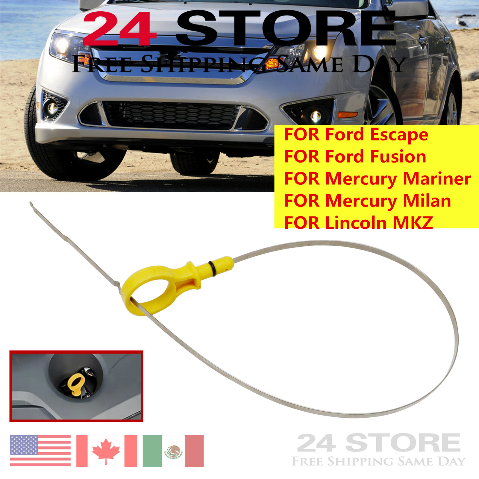 Oil Dipstick For Ford Escape Fusion MKZ Mariner Milan 2.5L 2009 2010 2011 2012