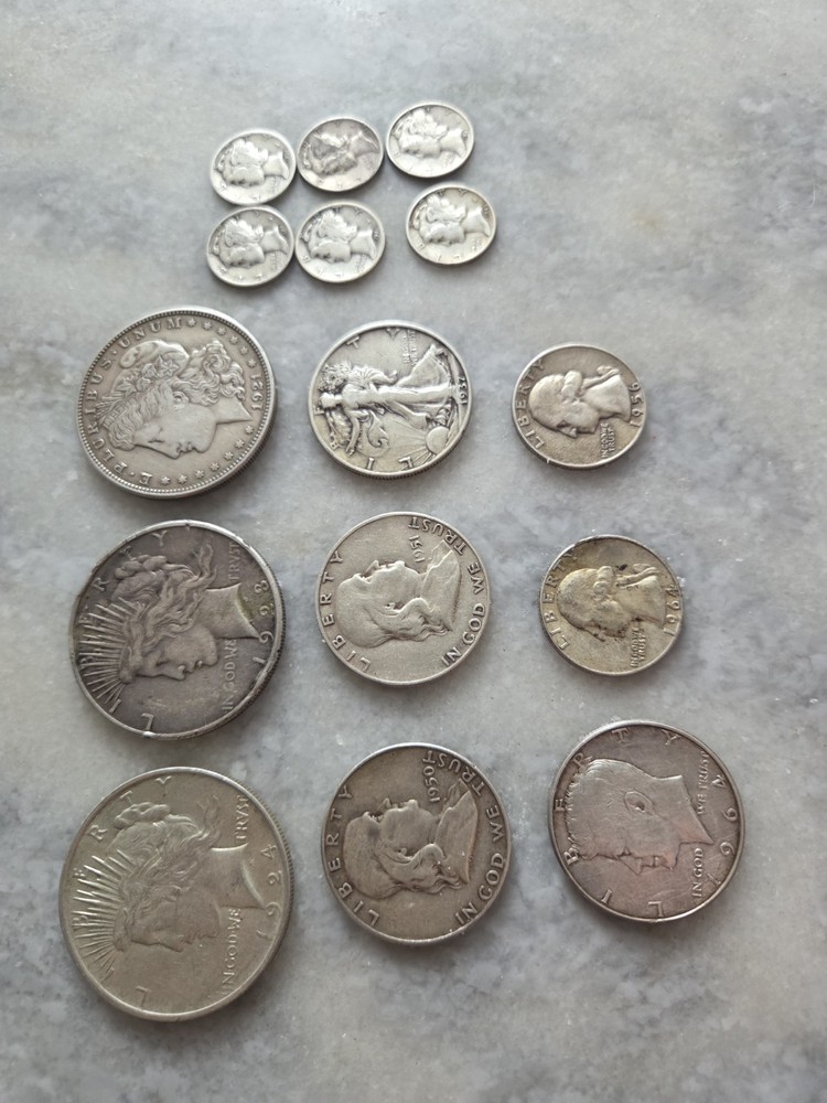 $6.10 Face Value 90% Junk Silver Mixed Lot