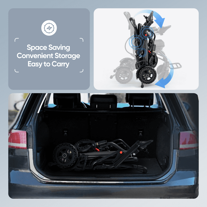 Pro Foldable Electric Wheelchairs Intelligent Lightweight Charis For Airline