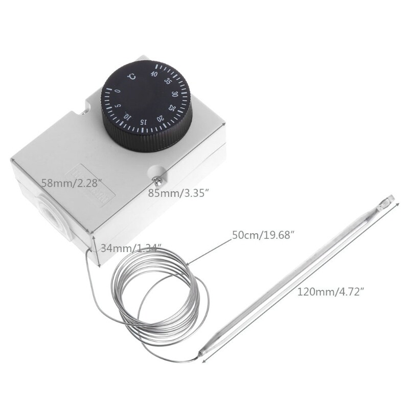 Temperature Switch with 50cm/ 19.7" Cable Plastic Capillary Thermostat Controll