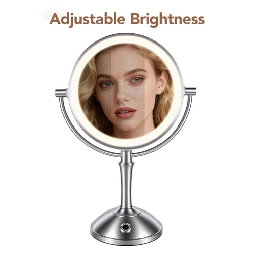 Vanity Mirror with Lights,360 Magnifying mirror with Light 10X,3 Light