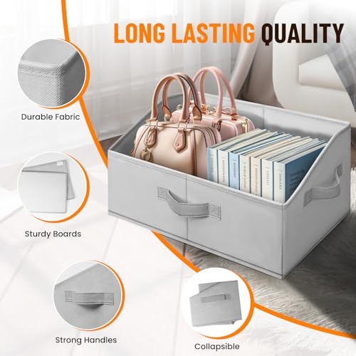Extra Large Closet Organizers Bins 4 Pack - Blanket 4 pack-Extra Large Grey