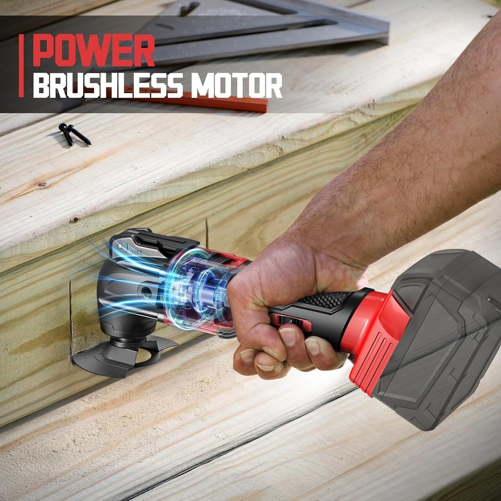 Cordless Oscillating Tool Compatible with Milwaukee 18V For Battery