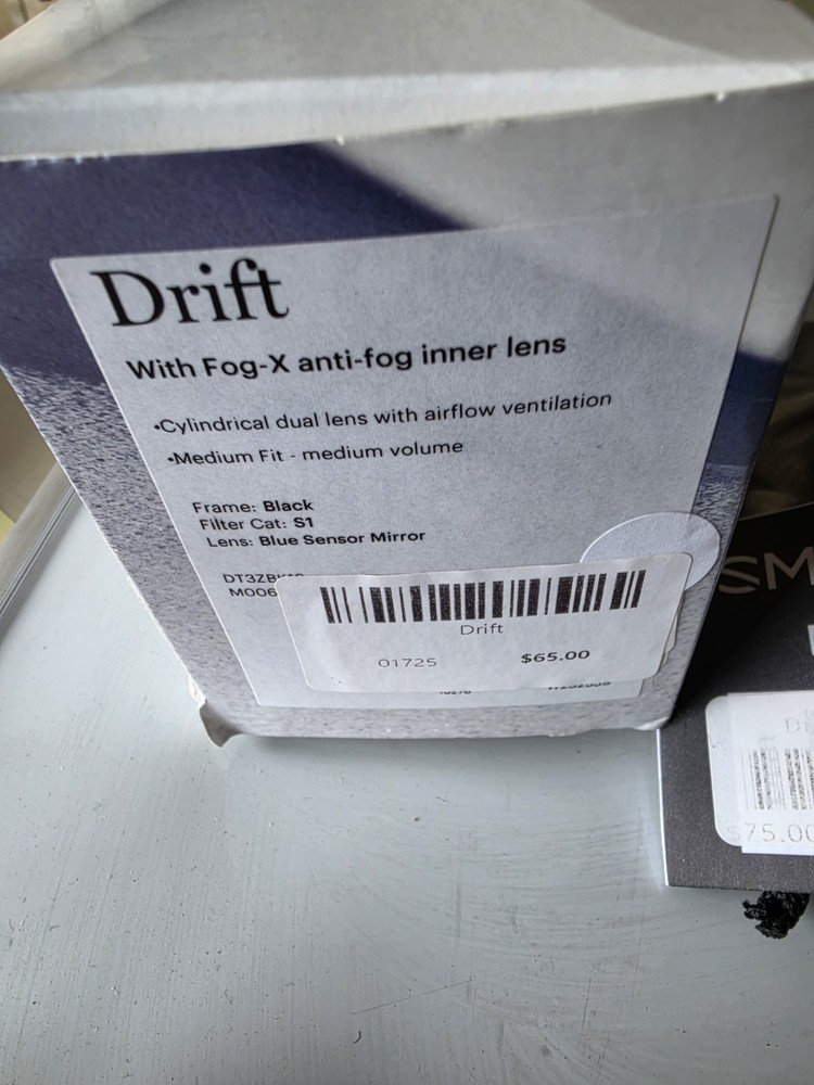Smith Drift Blue Sensor Mirror Medium Fit with anti-fog NWT