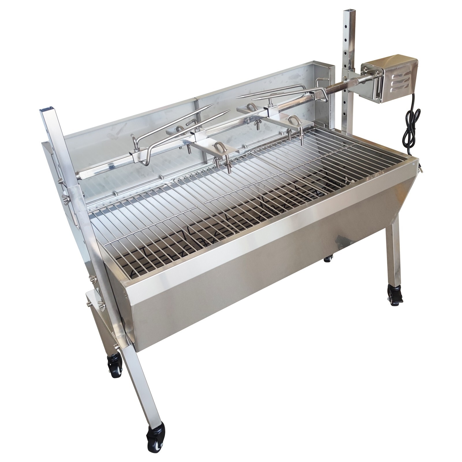 35" BBQ Grill Pig Whole Lamb Grill Motor Rotisserie Kit Electric Spit Roaster