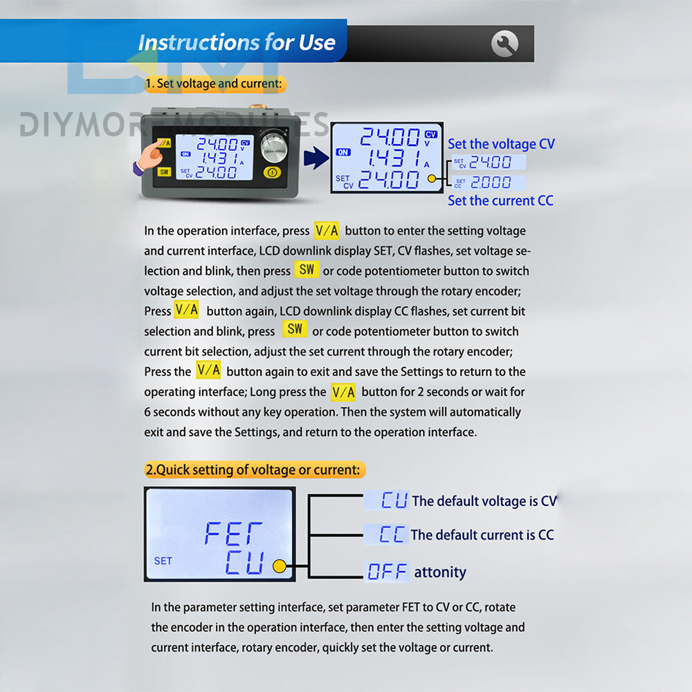 Adjustable CNC Regulated Power Supply Module Constant Volt&Current DC Step-down