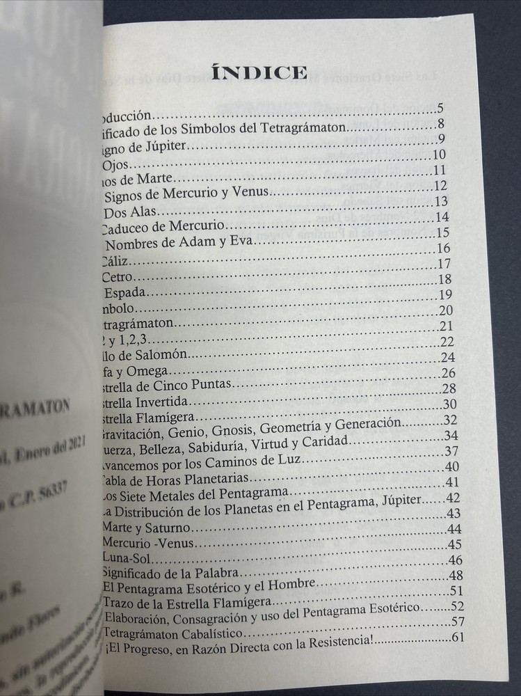 El Poder Del Tentagramatin Book Spanish Edition
