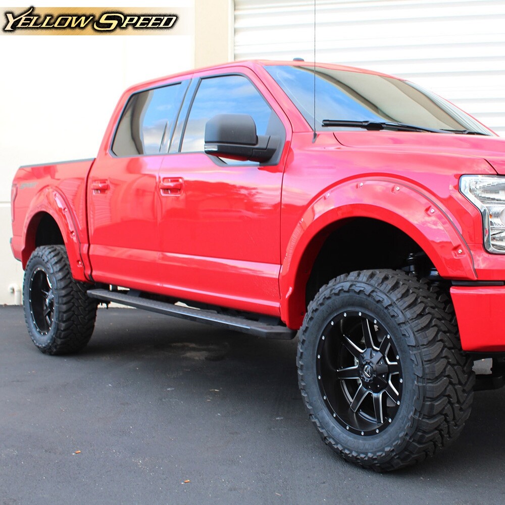 Fit For 2009-2014 Ford F150 Styleside Pocket Rivet Bolt-on Style Fender Flares
