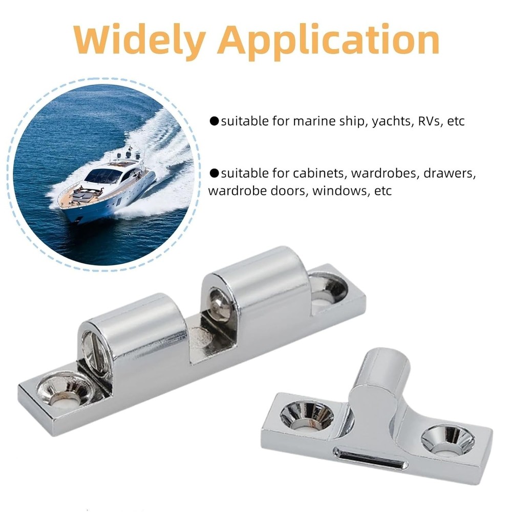 2Pcs Cabinet Door Catch, Solid Stainless Steel Adjustable Ball Tension Roller Ca