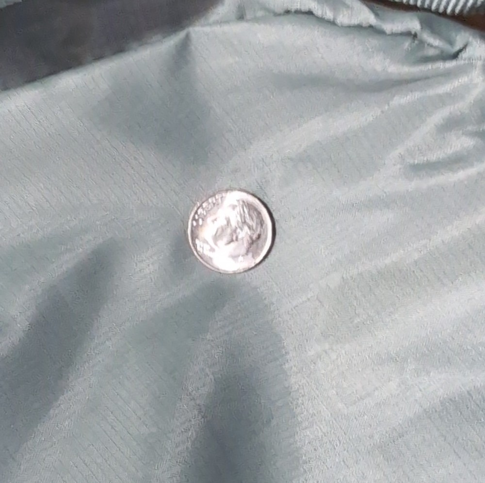 NO BO Packable Lightweight Foldable Gray Nylon Daypack Backpack Zip 2 Pockets