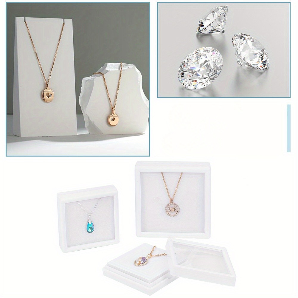 1bag 6pcs 2 styles Square Plastic Loose Storage boxes Display Case with Clear