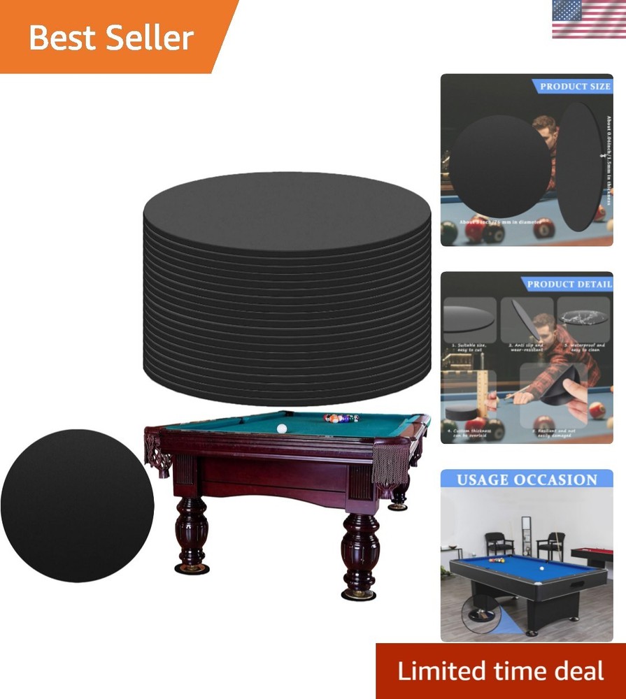 Billiard Pool Table Leg Shims, 3" Diameter Rubber Pool Table Leveling Kit Shi...