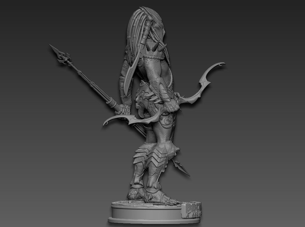 Predator 1/6 or 1/8 Scale Statue 3D Print Model Kit Unpainted
