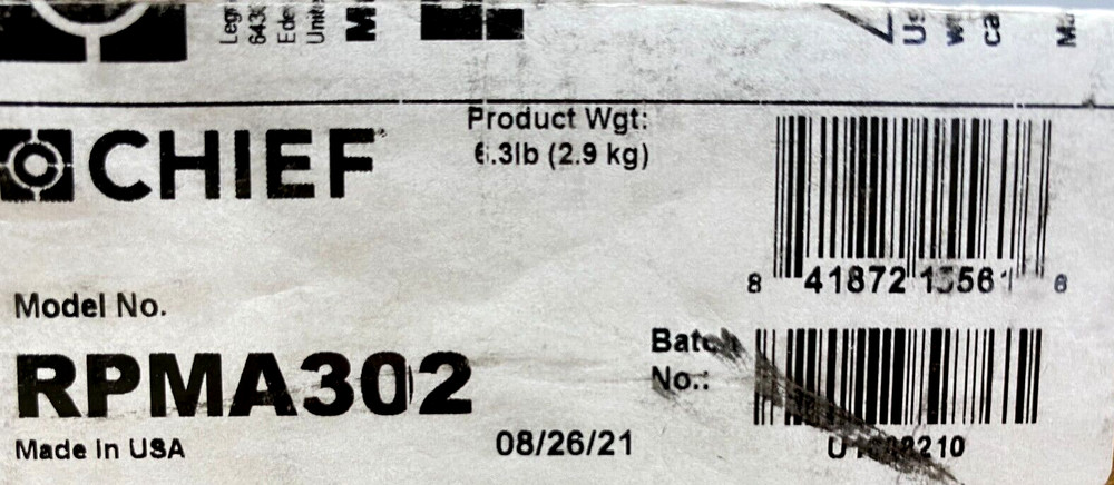 Chief RPMA302 Elite Projector Ceiling Mount Kit