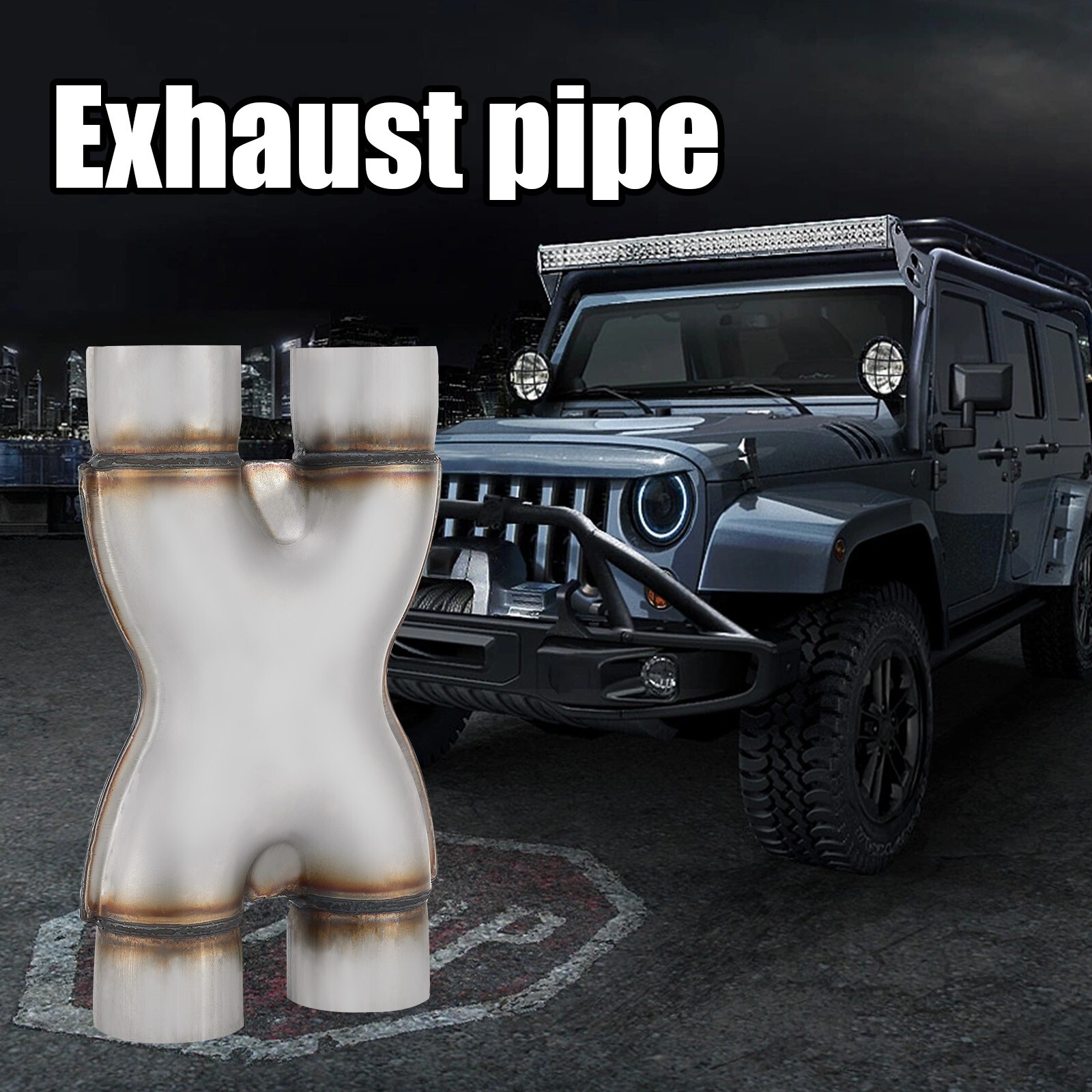 Exhaust X Pipe 2.5 Inch Inlet,Stainless Steel Universal Exhaust X Pipe 2.5"