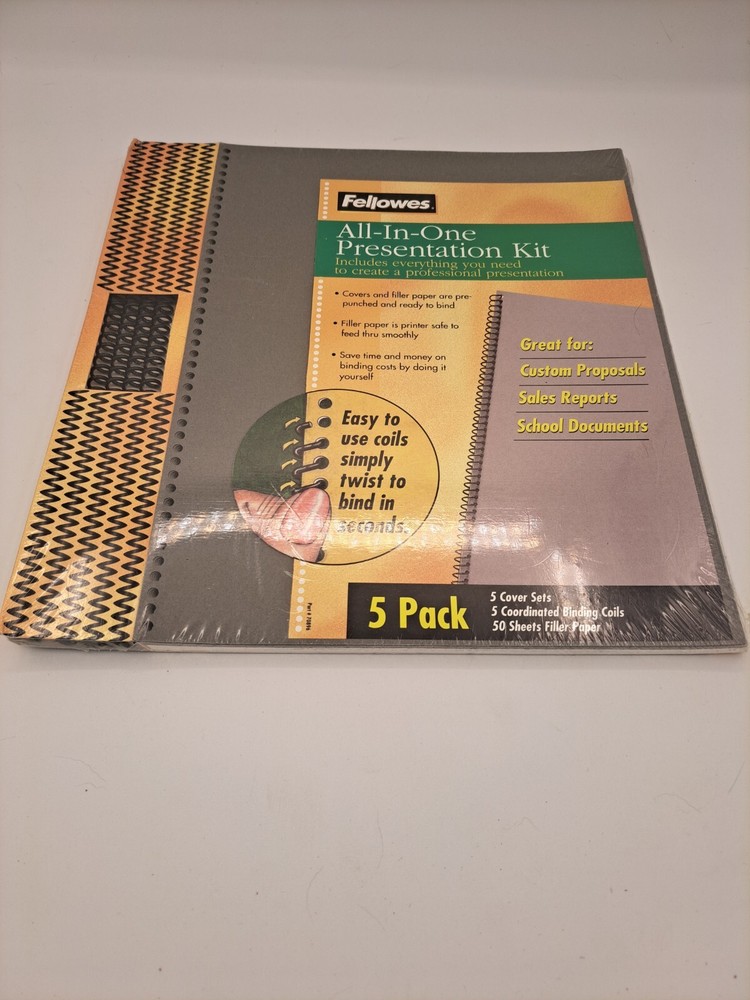 Fellowes All-in-One Presentation Kit - 5 Pack. New Sealed.