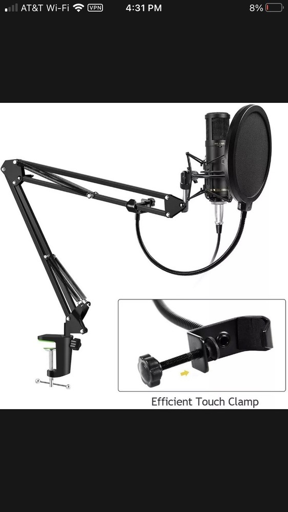 Recording Studio Professional Microphone Stand & Pop Filter Set