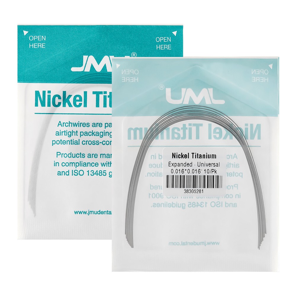 10Pc JMU NiTi Orthodontic Titanium Archwire Expanded Round Rectangular Full Size