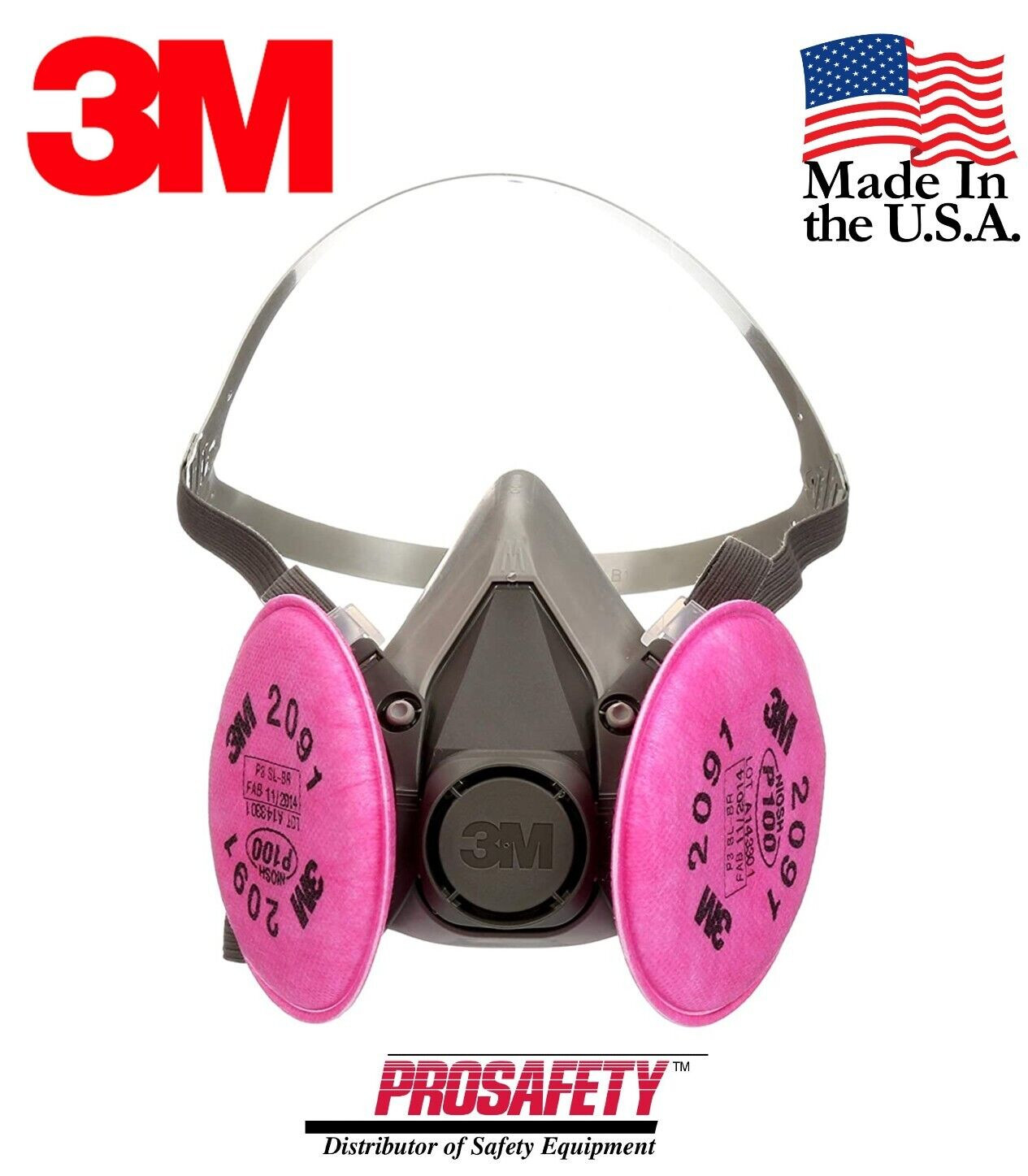 3M Half Face Respirator Mask P100 Particulate Welding Painting Dust Construction