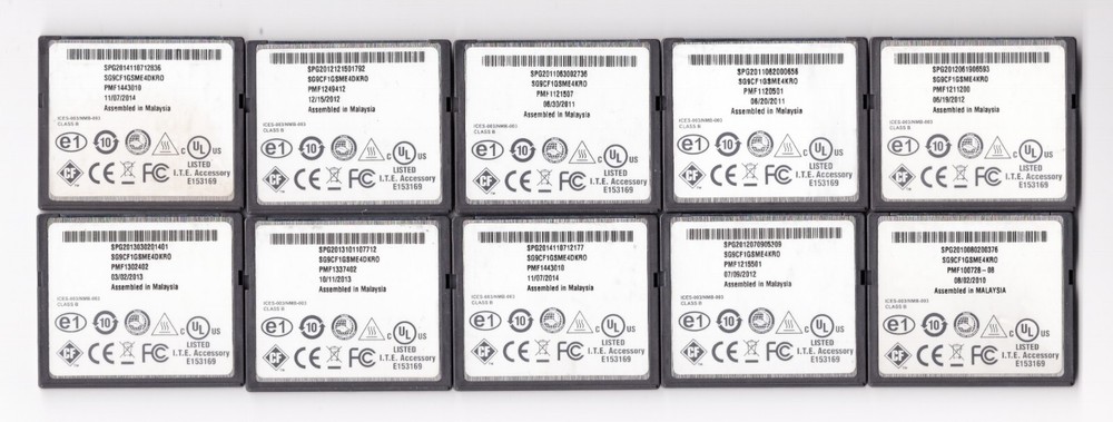 Lot 10x Smart Xceed 1GB Industrial CF Compact Flash Memory Cards