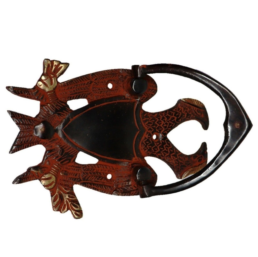 Handcrafted Solid Brass Red Eagle Two Face Shape Victorian Repro Door Knocker