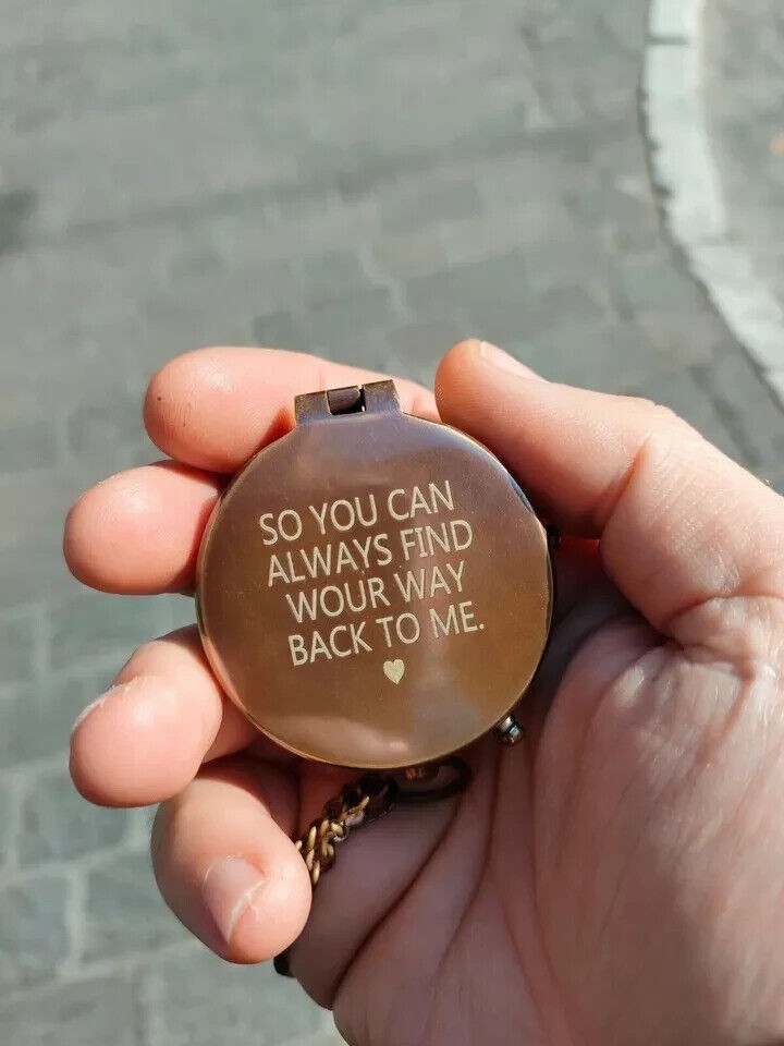 Custom Engraved Working Compass Personalized COMPASS HANDMADE COMPASSS