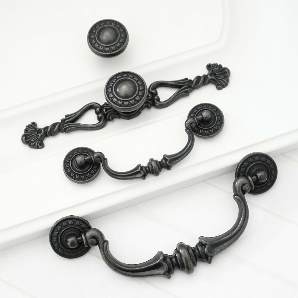 Antique Black Bronze Drawer Knobs Pulls Handles Bail Pulls Dresser Knob Pull