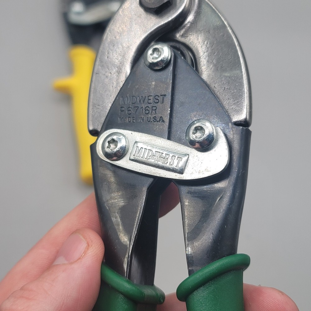 MIDWEST AVIATION TIN SNIPS SHEARS 2 PC SET EXCELLENT CONDITION