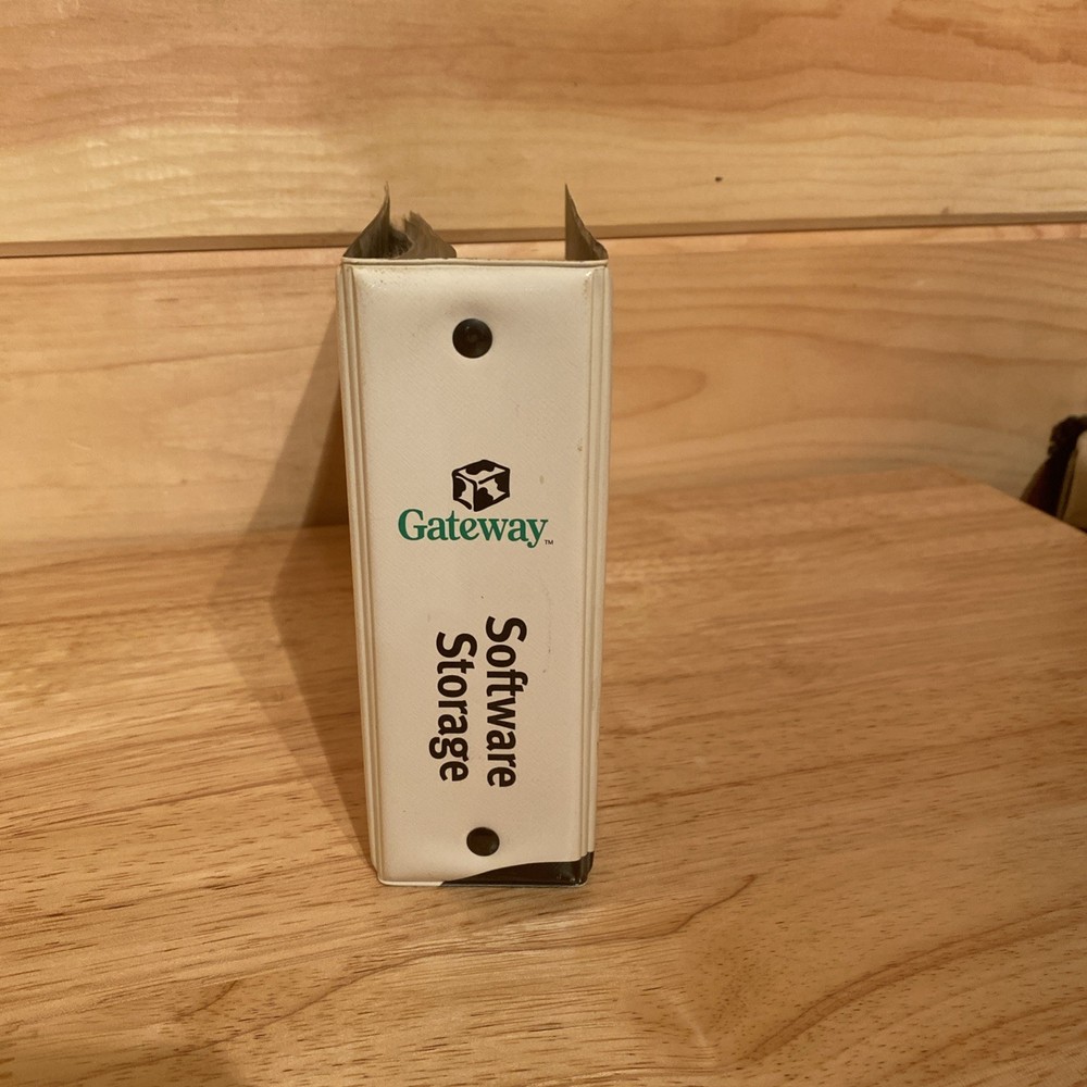 Original Vintage GATEWAY Computer Software Storage Binder CD Holder 1999