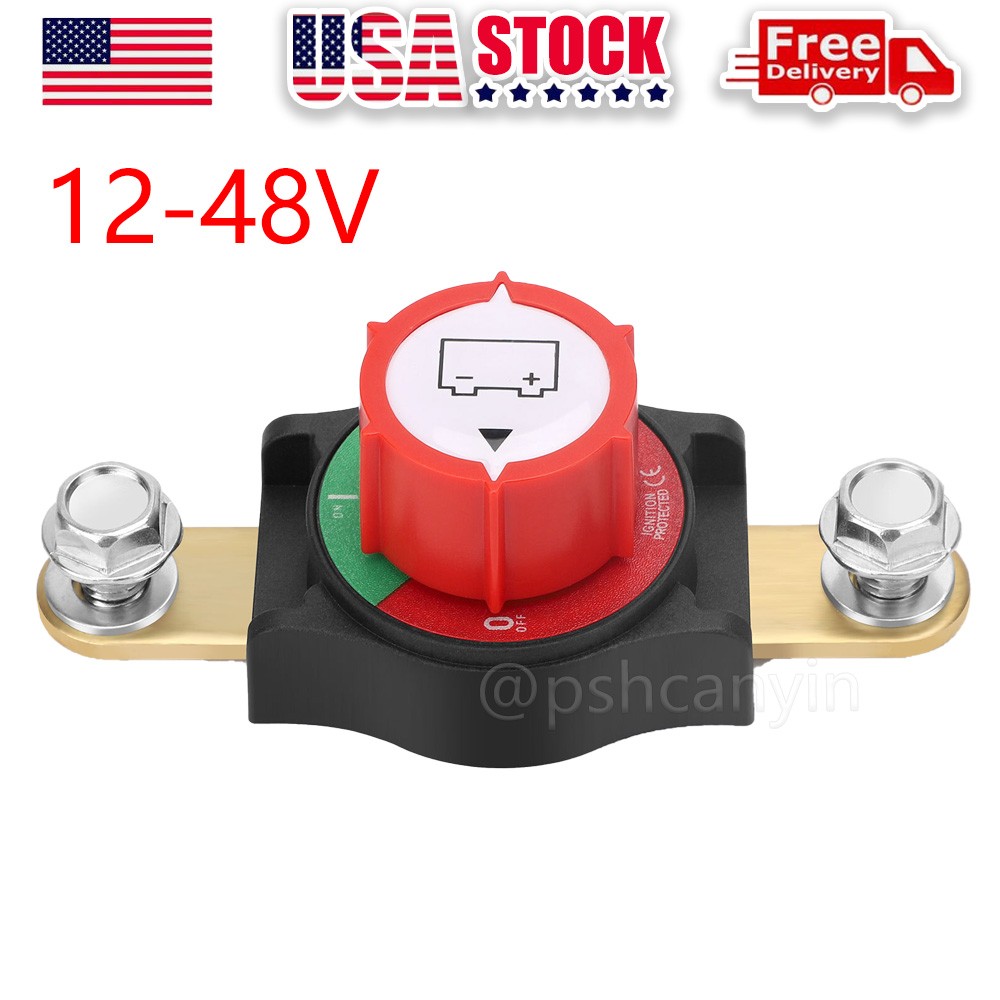 Side Post Battery Disconnect Switch 12V-48V Kill Cut Off Switch for Car RV Boat