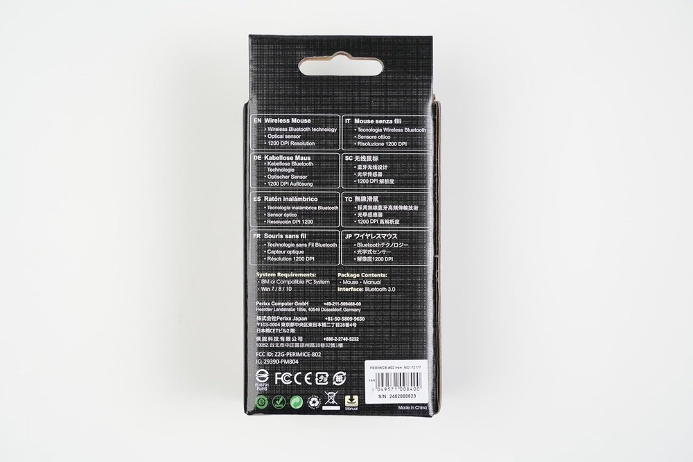 Ambidextrous Bluetooth Mouse with 1000 DPI - Portable Design for Modern Users