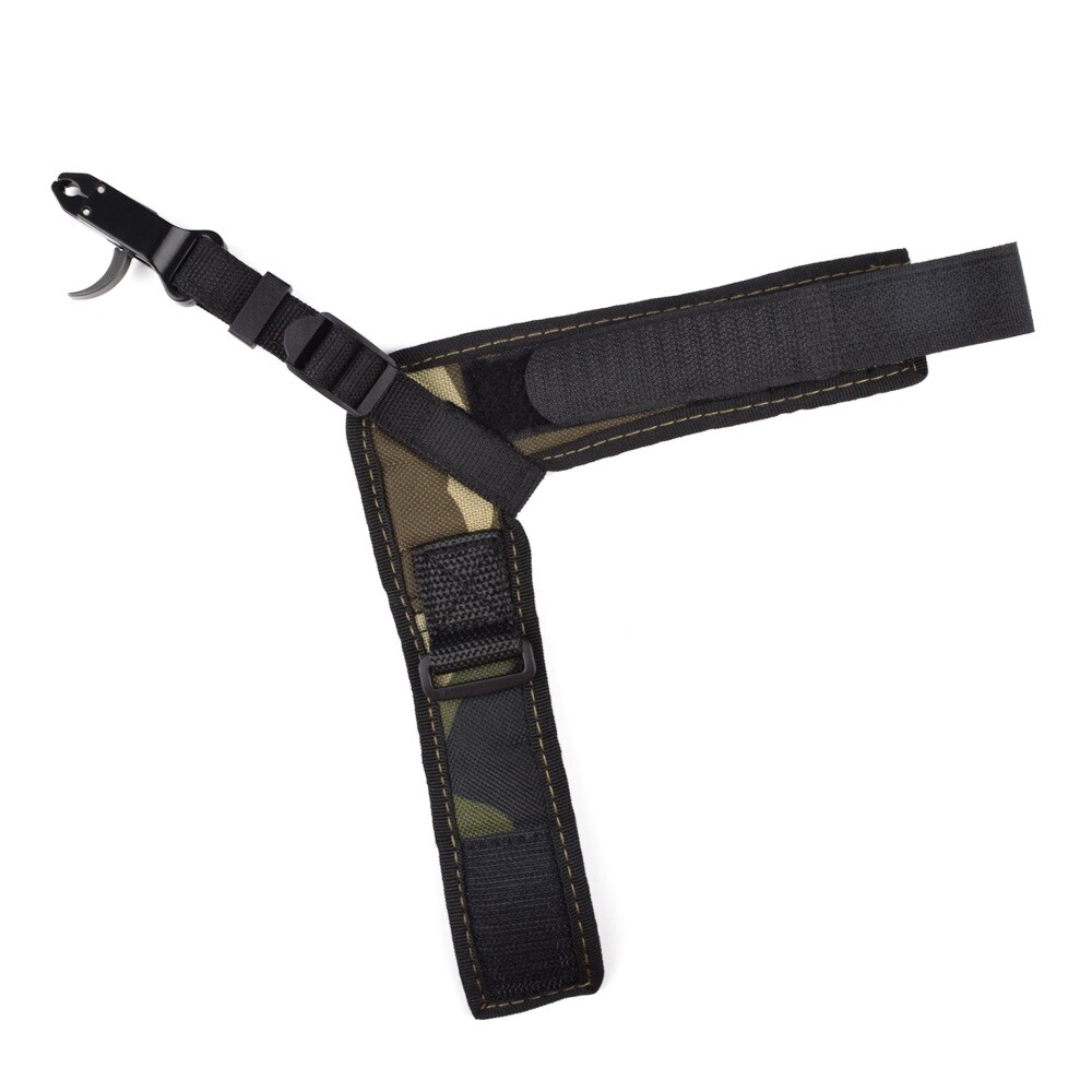 1PCS Release Aid Compound Bow Archery Shooting Trigger Caliper Wrist Strap Blac