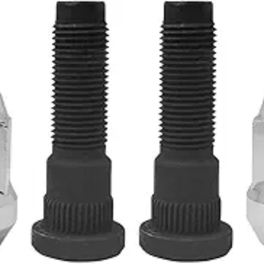 4PCS 1/2-20 Chrome Lug Nut Wheel Stud Set Compatible with 2007-2018 Wrangler Lib