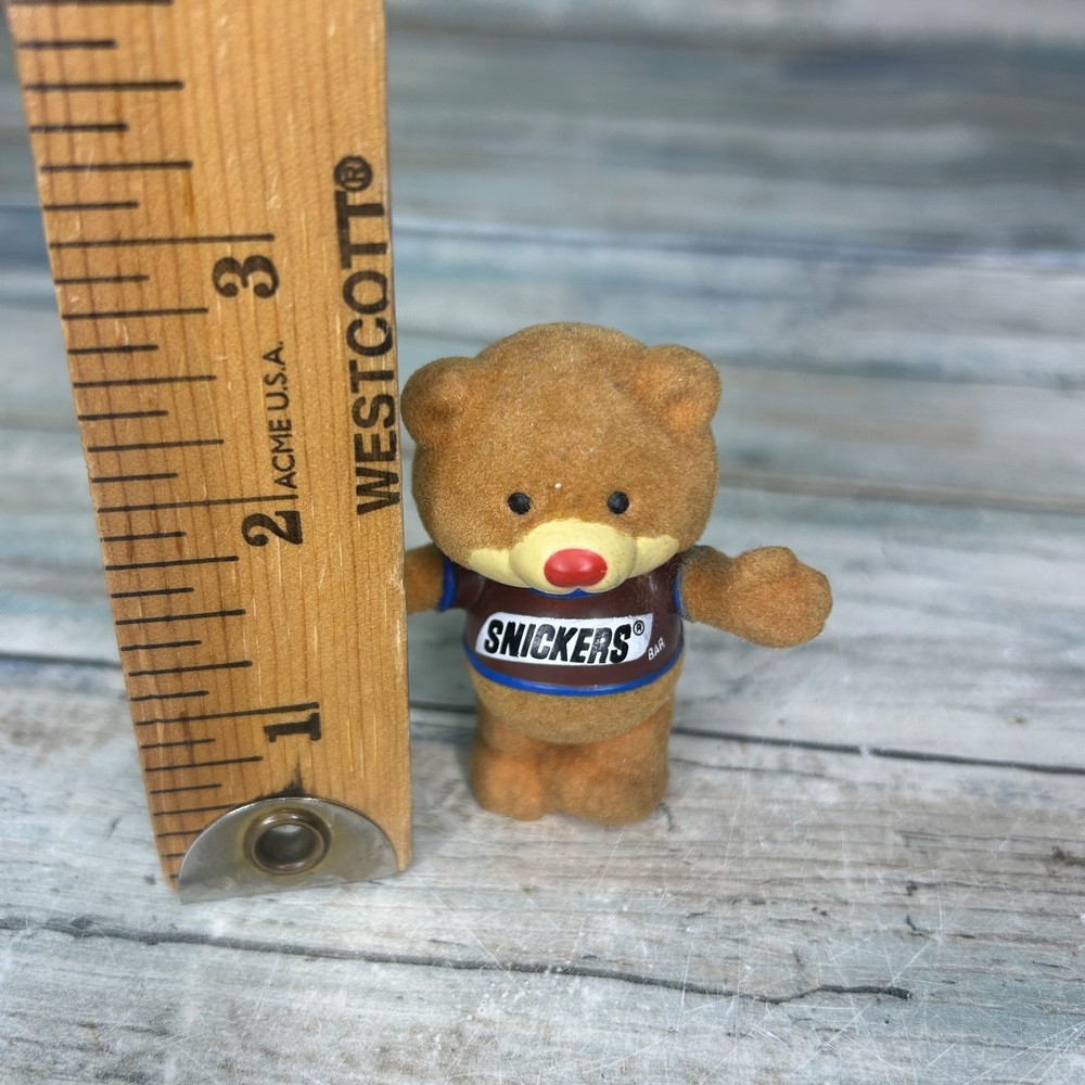 Snickers Bear Figure Vintage 1987 Mars Candy Flocked