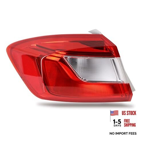 Tail Light Outer Compatible With 2016-2019 Chevy Cruze Sedan Outer Driver Left