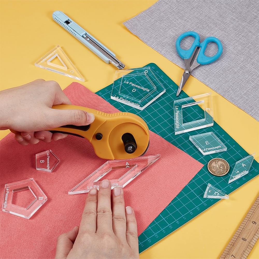 10 Styles Geometric Quilting Template Acrylic Sewing Machine Ruler Patchwork