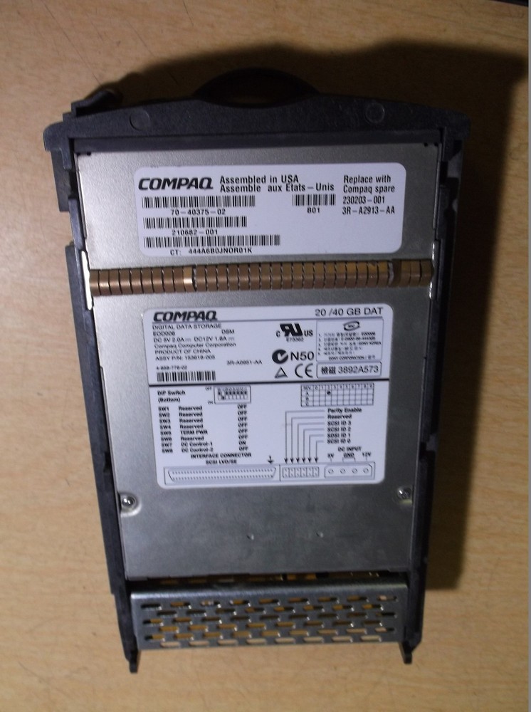 Compaq Digital Data Storage E0D006 Internal Tape Drive 70-40375-02 *FREE SHIP*