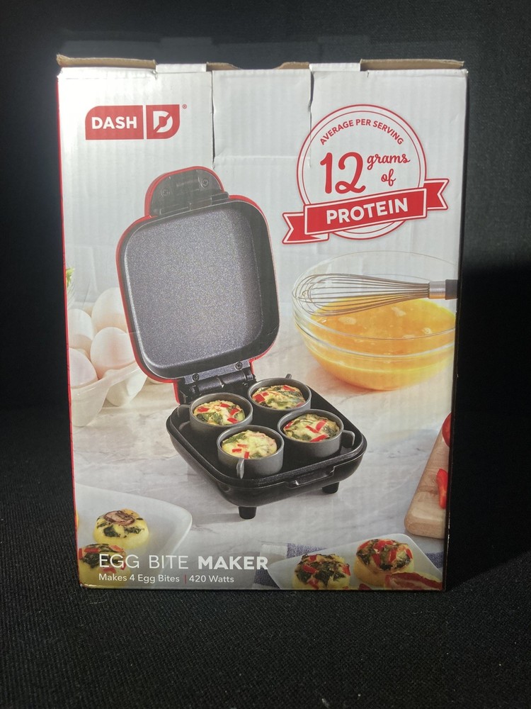 Egg Bite Maker By Dash, Open Box, Red, 420 W, Makes 4 Egg Bites