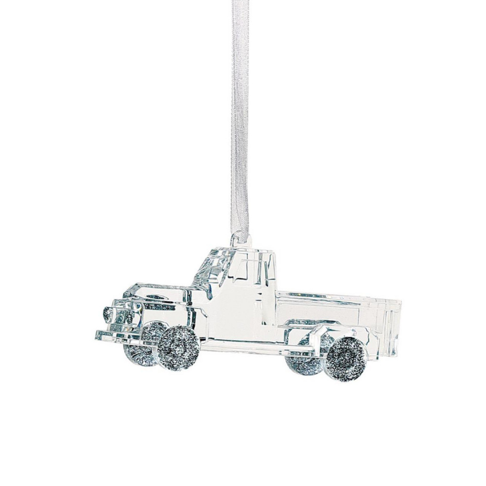 Facets Truck Ornament - Silver Bauble