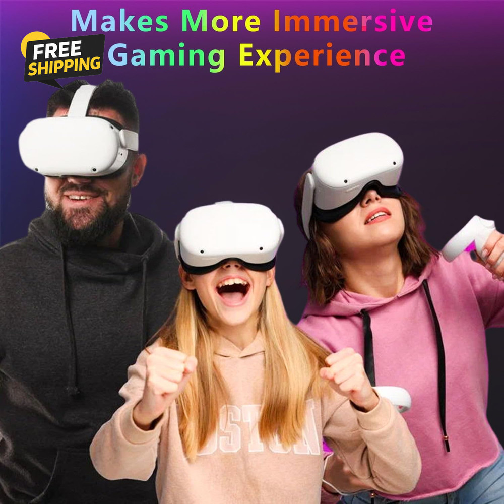 Face Pad Replacement for Oculus Quest 2 - Comfortable PU Leather &