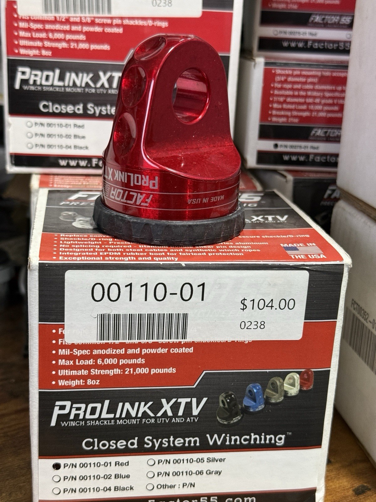 Factor 55 Prolink XTV - Red 6,000# [Part# 00110-01]