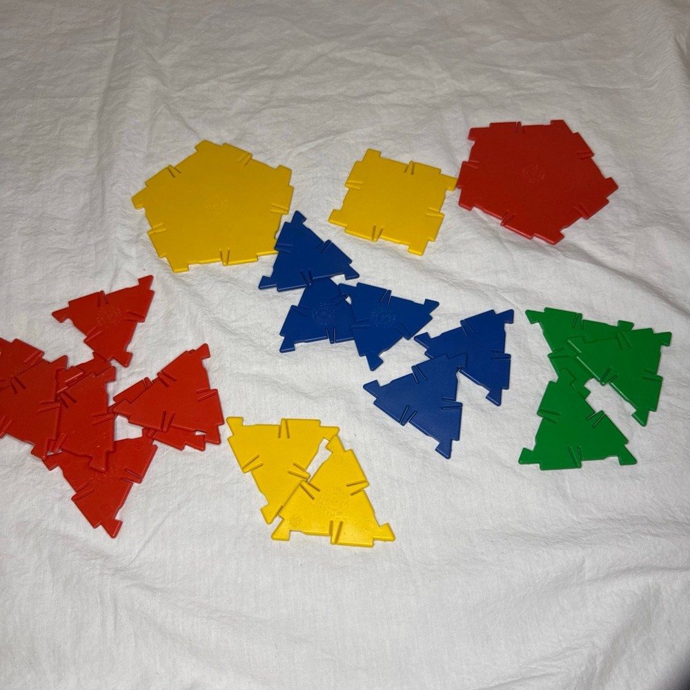 Polydron Lot Assorted Building Pieces Shapes Educational Construction Toy Set