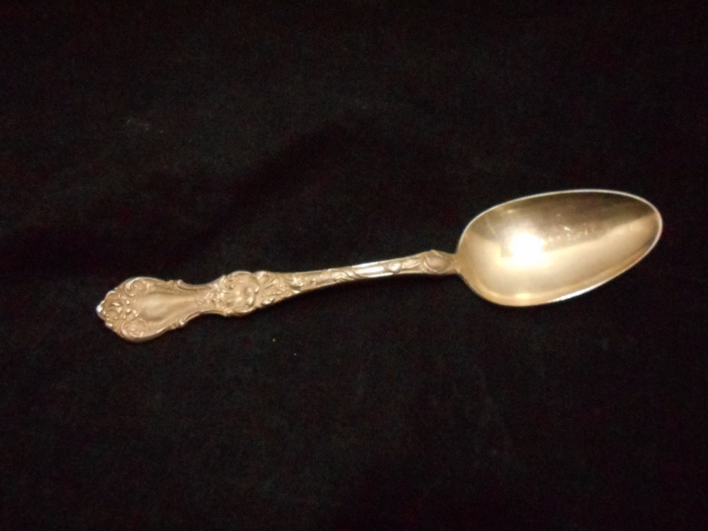 Vintage 1835 R. Wallace Triple Silver Sectional Serving Spoon Floral Pattern