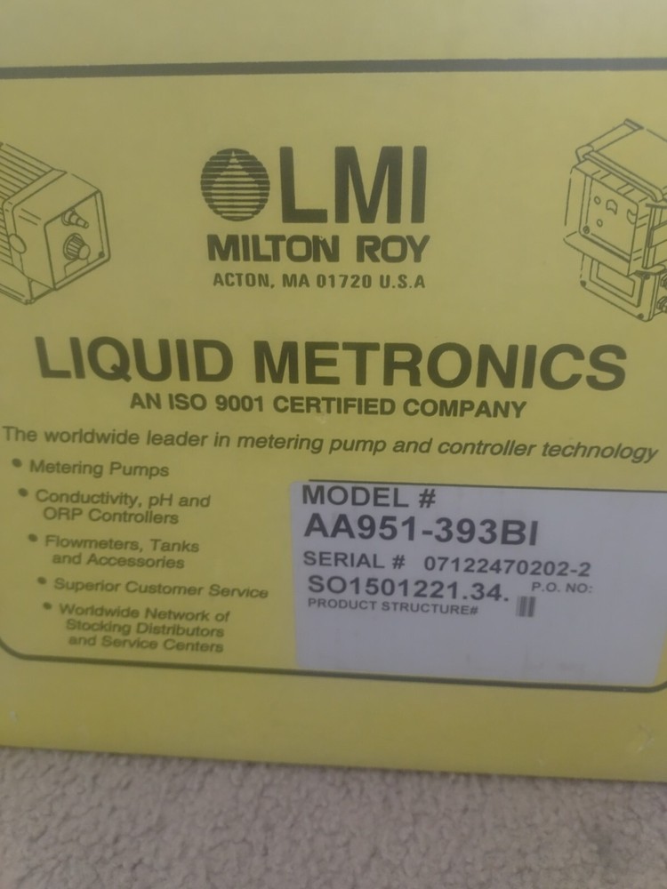 LMI Pump Model # AA951-393 BI
